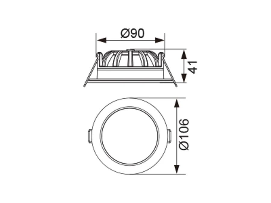 Clasp Stepped LED Downlight 11w Dimmable TRI Colour White Trim - Image 3