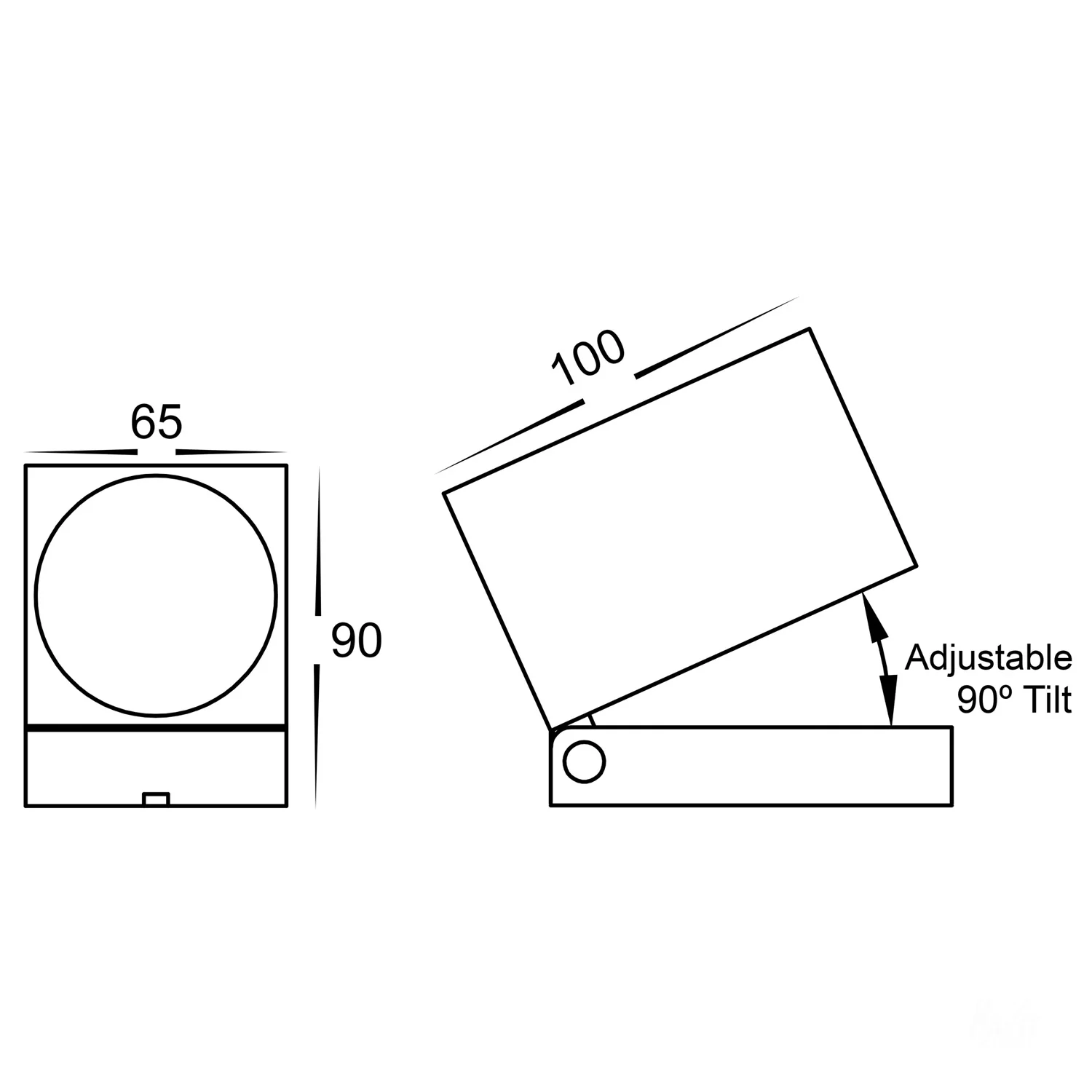 Accord TRI Colour LED Square Single Adjustable Wall Light - Image 5