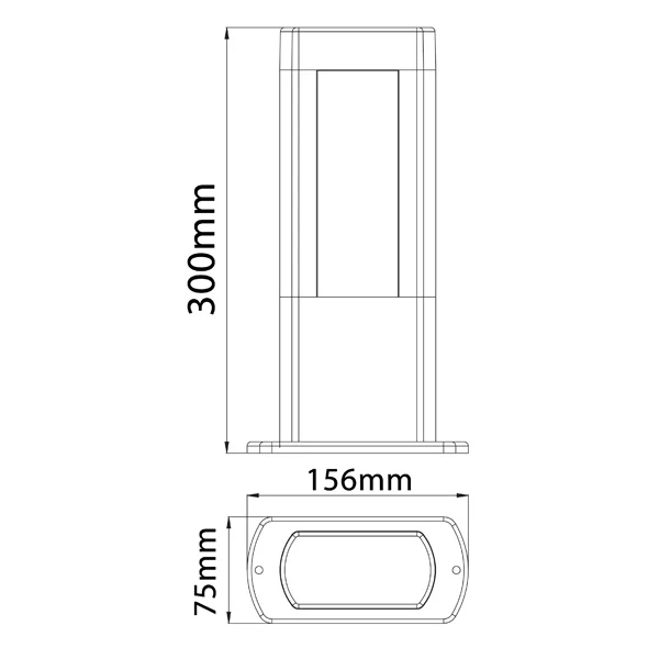 AMUN - LED Rectangular Bollard Light - Image 4
