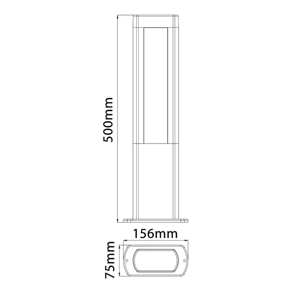 AMUN - LED Rectangular Bollard Light - Image 5