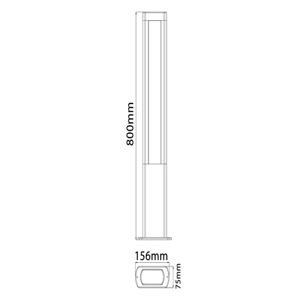 AMUN - LED Rectangular Bollard Light - Image 6
