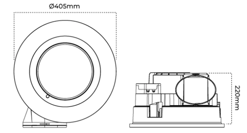 Atom Venus 800W Circular Infrared Bathroom Heater, Exhaust & Light - Image 3