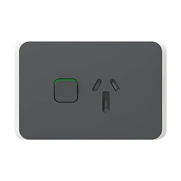 Clipsal Iconic Single Powerpoint Cover Plate 10A - 5 Finishes - Image 2