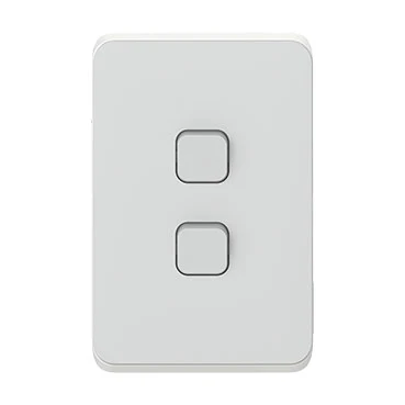 Clipsal Iconic 2 Gang Switch Plate - Skin Only 5 Finishes - Image 3