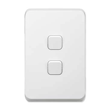 Clipsal Iconic 2 Gang Switch Plate - Skin Only 5 Finishes - Image 5