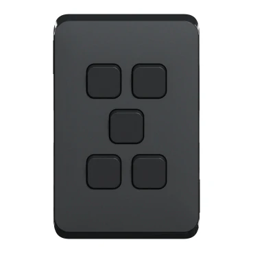 Clipsal Iconic 5 Gang Switch Plate - Skin Only 5 Finshes - Image 4
