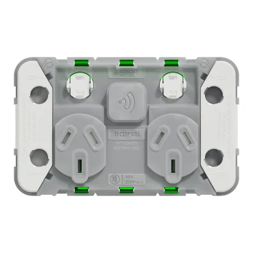 Clipsal Iconic Connected Double Power Point Outlet 10a - Image 3
