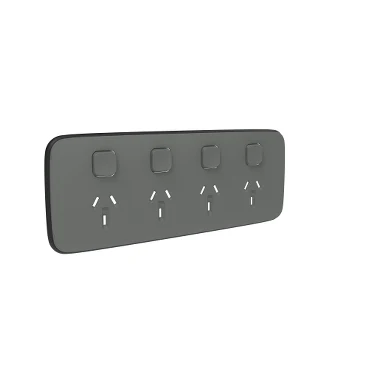 Clipsal Iconic Essence Quad Powerpoint Outlet Cover Only - Image 4