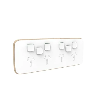Clipsal Iconic Essence Quad Powerpoint With Extra Switches Cover Only - Image 2