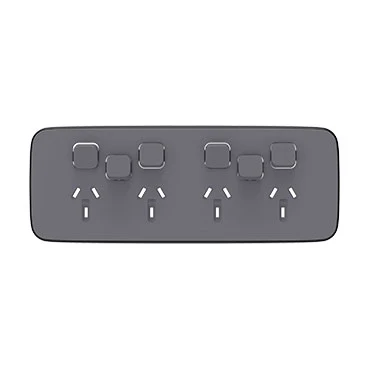 Clipsal Iconic Essence Quad Powerpoint With Extra Switches Cover Only - Image 3