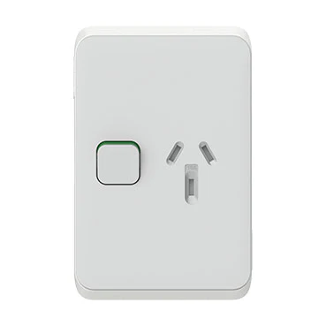 Clipsal Iconic Single Powerpoint Cover Plate Vertical 10A - Image 3