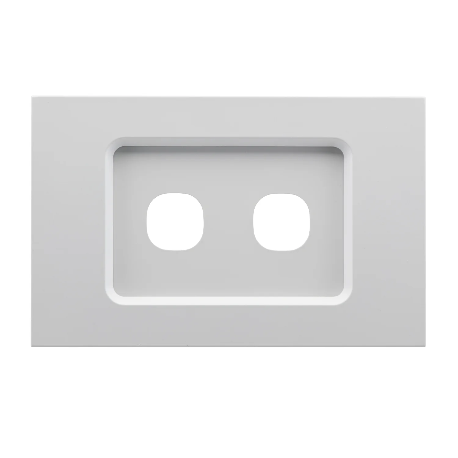 Clipsal Saturn Zen 2 Gang Grid And Plate Assembly, Matt White