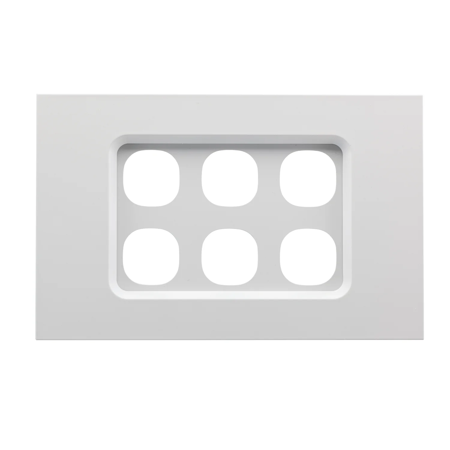 Clipsal Saturn Zen 6 Gang Grid And Plate Assembly, Matt White