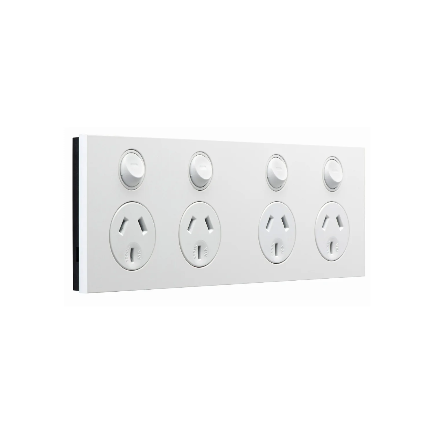 Clipsal Saturn Zen Quad Power Point 10a 250v, Matt White