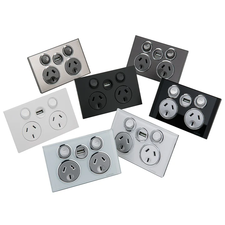 Clipsal Saturn Zen Power Single Power Point With Round Earth Matt White - Image 2