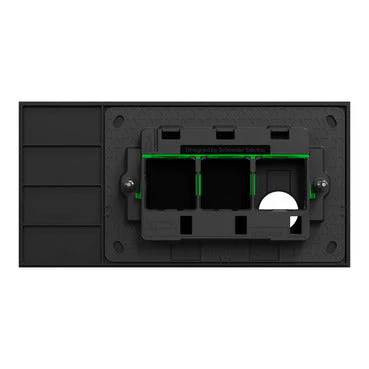 Clipsal Solis 1 Gang Grid Plate With Cover Frame Zen Black - Image 2