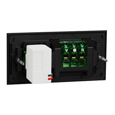 Clipsal Solis Horizontal Double Powerpoint With USBC Zen Black - Image 3