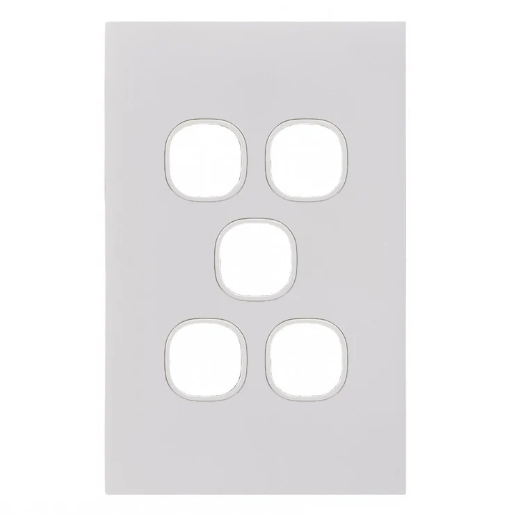 Clouded Leopard 5 Gang Grid & Plate Switch Only