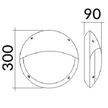 BULK - Round Bulkhead Light With Eyelid - Image 2