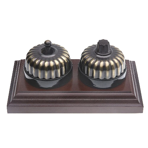 Classic 20 Series Plate With Universal Dimmer With Fluted Cover And Porcelain Base - Image 2