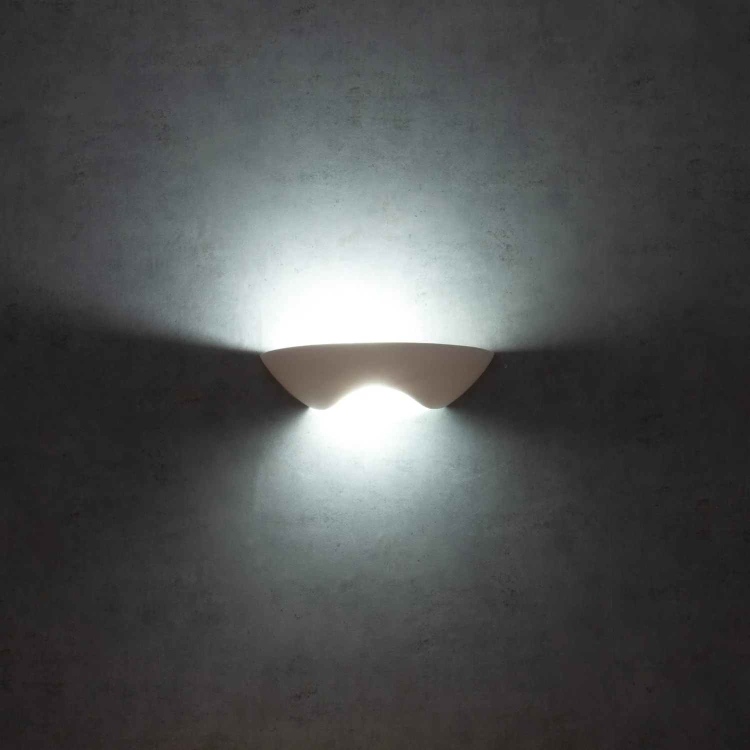 DOMUS - Ceramic Frosted Glass Single Wave Dish Wall Light - Image 4