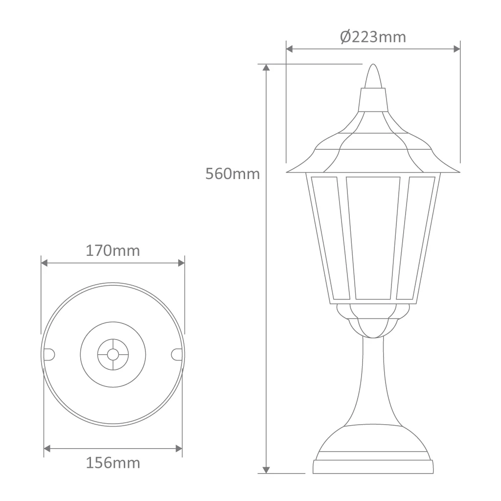 Domus Chester - Traditional Pillar Mount - Image 2