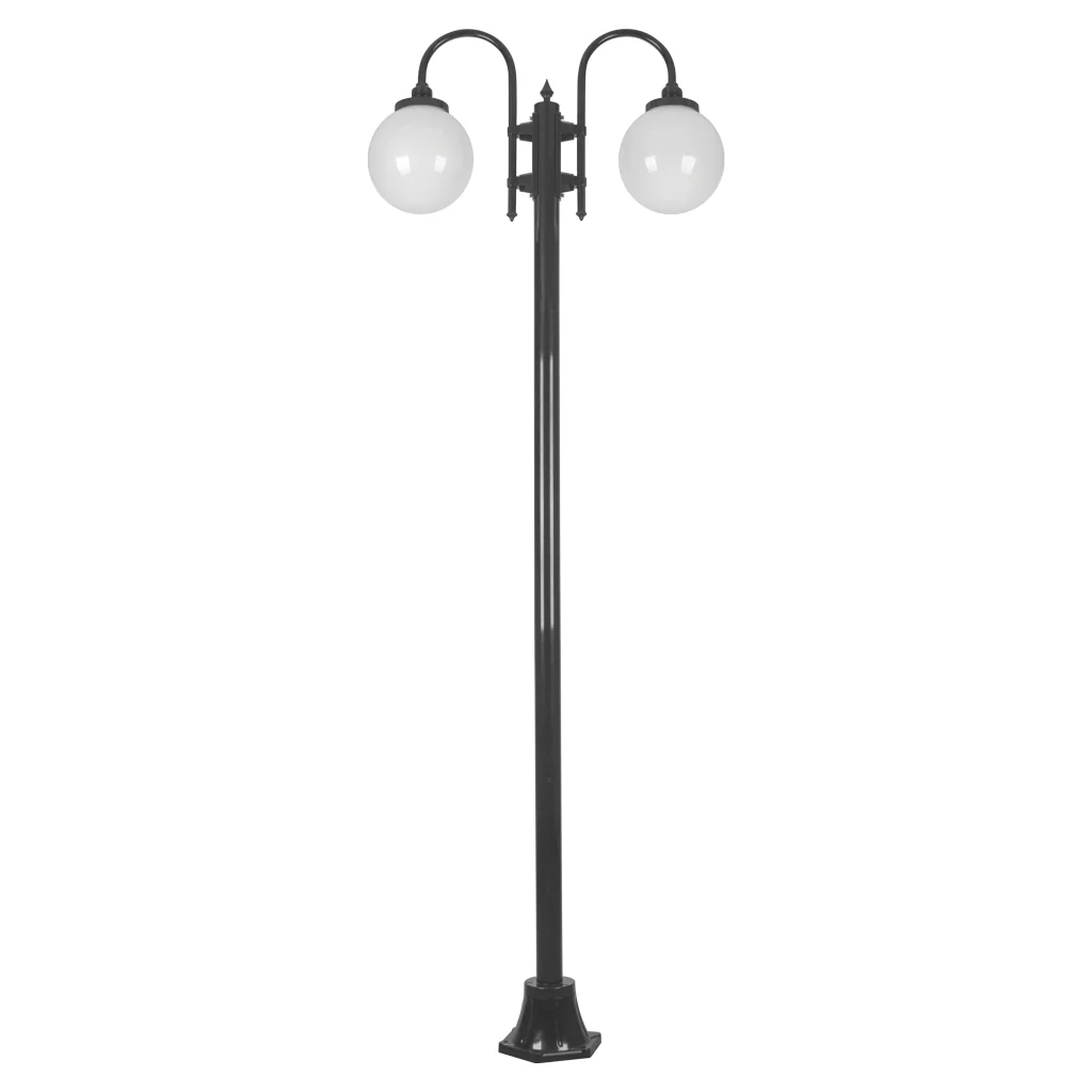 Domus Lisbon - 25cm Sphere Twin Head Tall Plain Traditional Post - Image 3