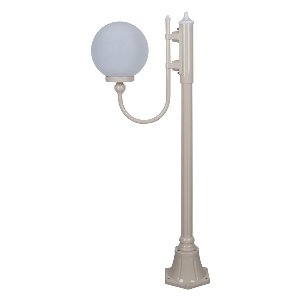 Domus Lisbon - 25cm Sphere Single Head Short Traditional Post