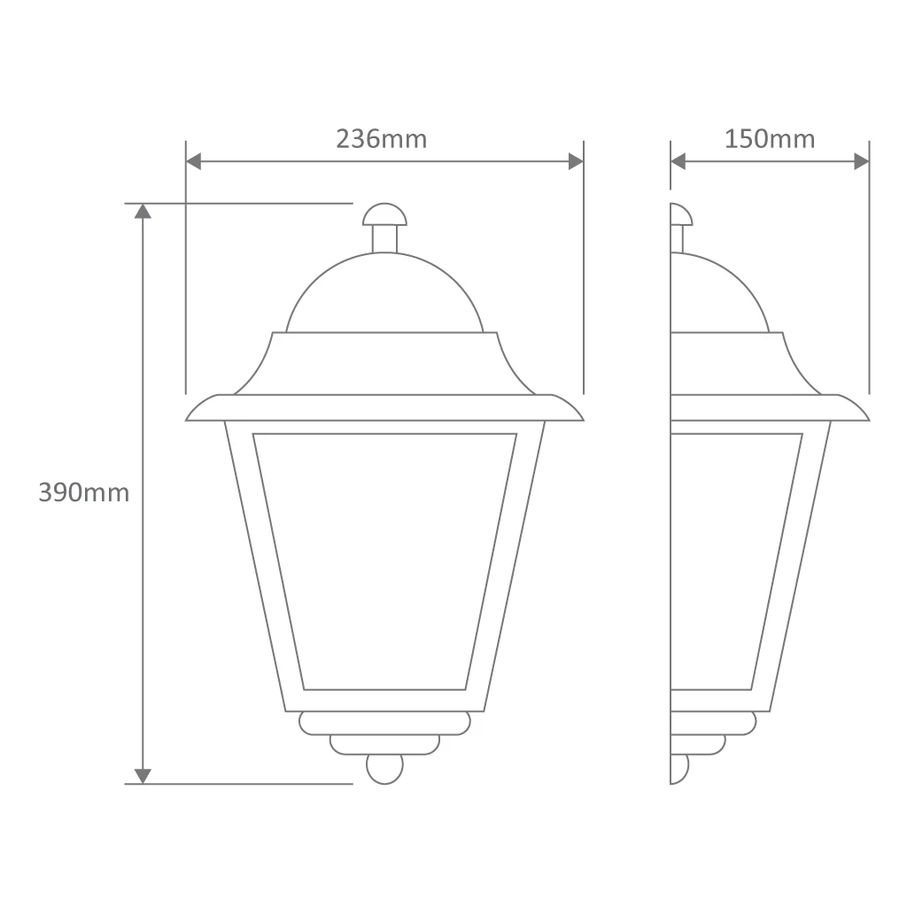 Domus Paris - Half Coach Traditional Wall Light - Image 2