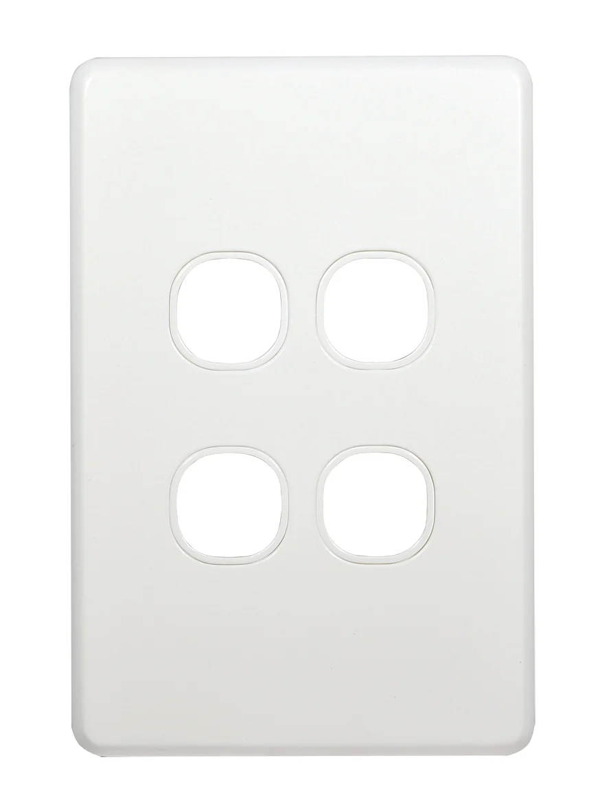 Flat Cat Slimline 4 Gang Grid And Plate Assembly