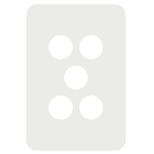Hager Allure 5 Gang Grid And Plate Assembly - Image 2