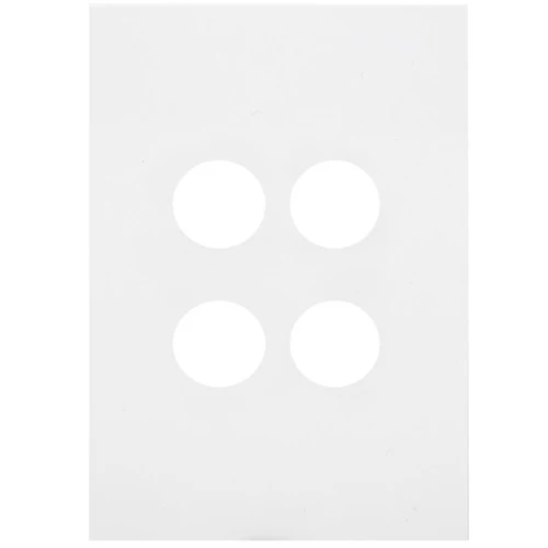 Hager Finesse 4 Gang Cover Plate Only