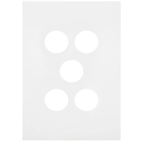 Hager Finesse 5 Gang Cover Plate Only