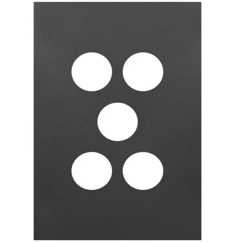 Hager Finesse 5 Gang Cover Plate Only - Image 3