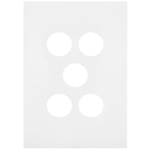 Hager Finesse 5 Gang Grid & Plate Only