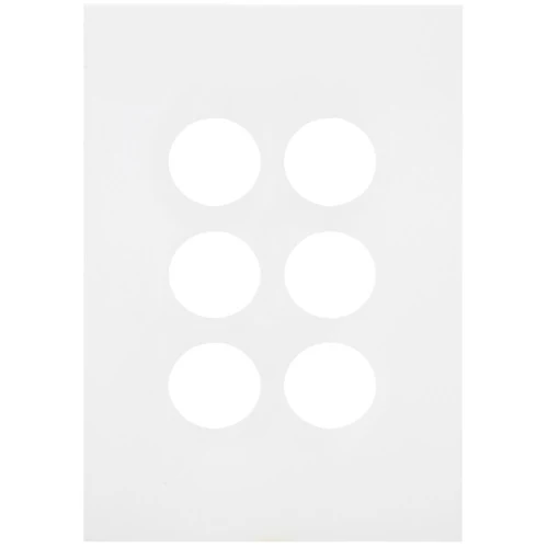 Hager Finesse 6 Gang Cover Plate Only