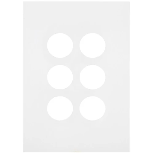 Hager Finesse 6 Gang Cover Plate Only - Image 2