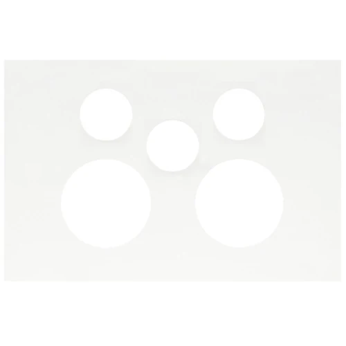 Hager Finesse Twin Powerpoint With Extra Switch Cover Plate Only