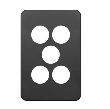 Hager Silhouette 5 Gang Switch Plate - Skin Only