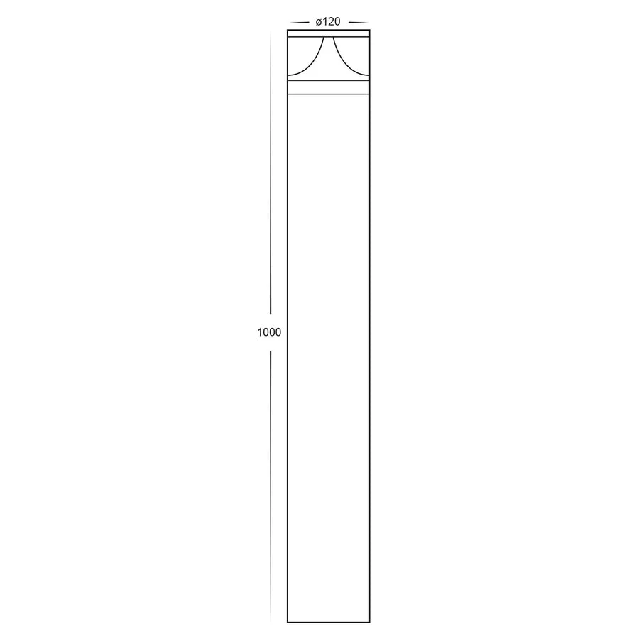 Havit Divad Round TRI Colour LED Bollard Light 1000mm - Image 2
