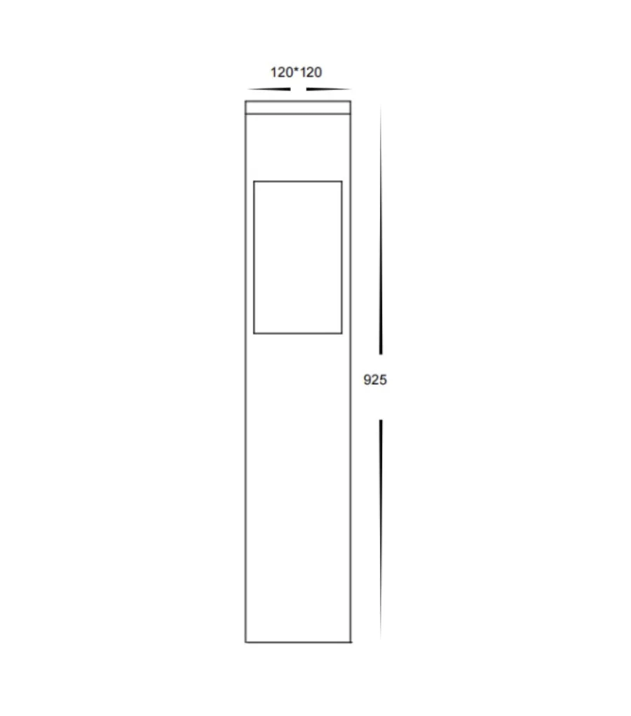 Havit Fedor Square Tri Colour LED Bollard Light 925mm - Image 4