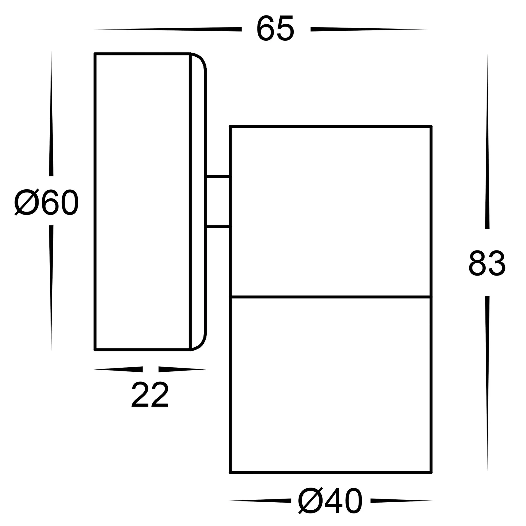 Havit Mini Tivah Fixed Down Wall Pillar Light - Image 9