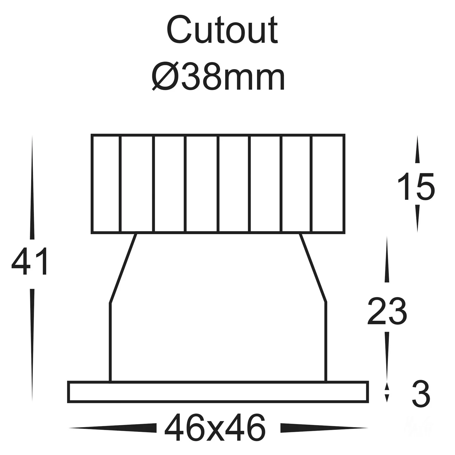 Havit Niche - Mini Fixed Square LED Downlight - Image 3