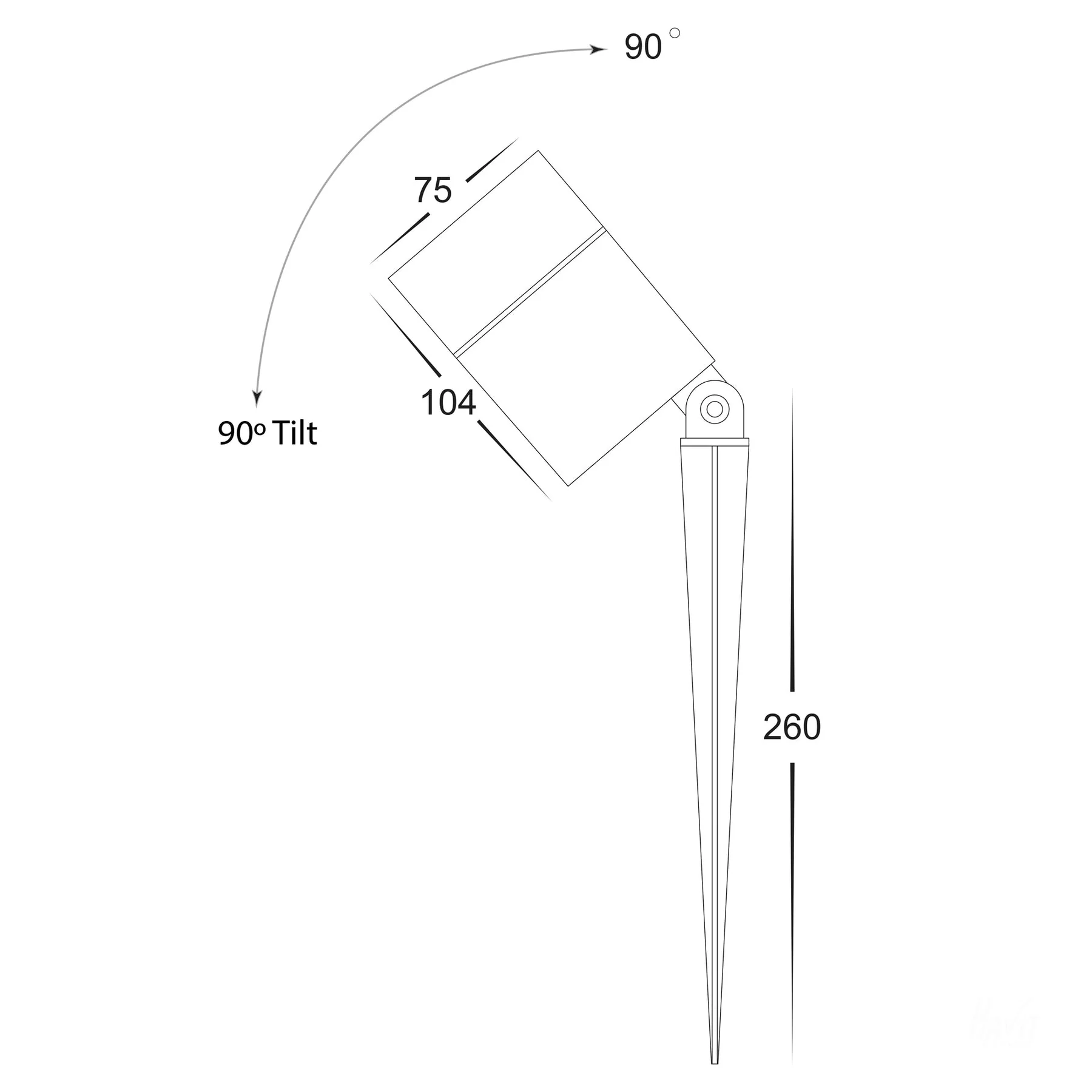 Havit Oasis Black 12w LED Garden Spike Light - Image 2