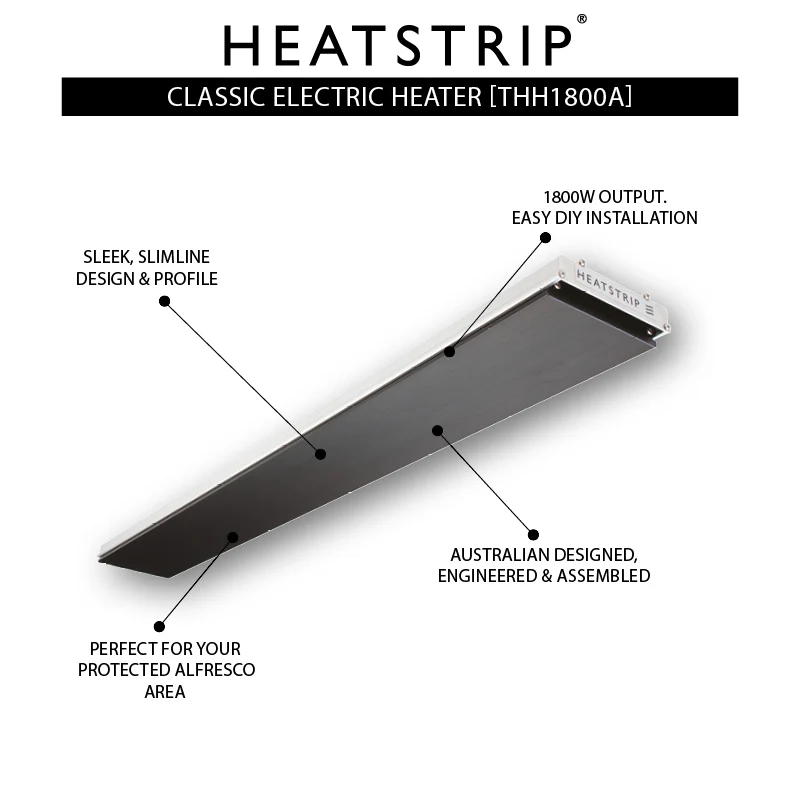 Heatstrip Classic 1800W Radiant Outdoor Heater THH1800A - Image 3