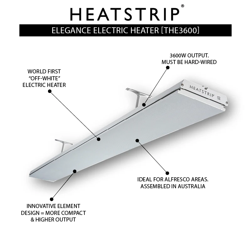 Heatstrip Elegance 3600W Radiant Outdoor Heater THE3600 - Image 3