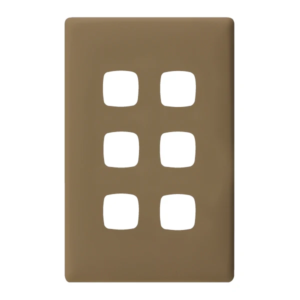 HPM Linea 6 Gang Switch - Cover Plate Only, Variety of Finishes - Image 3