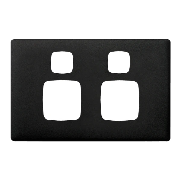HPM Linea Double Switch Socket - Cover Plate Only, Variety of Finishes - Image 4