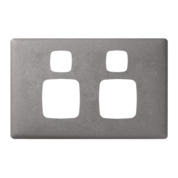 HPM Linea Double Switch Socket - Cover Plate Only, Variety of Finishes - Image 7