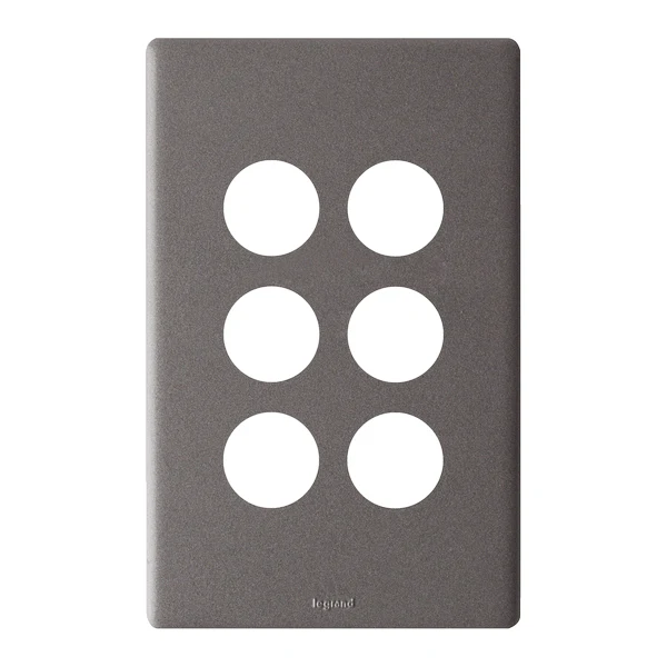 Legrand Excel Life 6 Gang Grid And Plate Assembly - Image 3